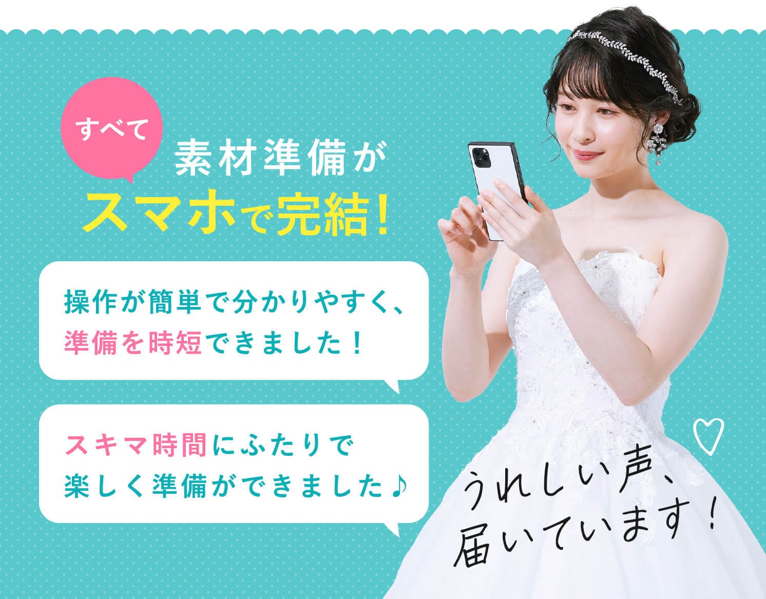 素材準備が全てスマホで完結!